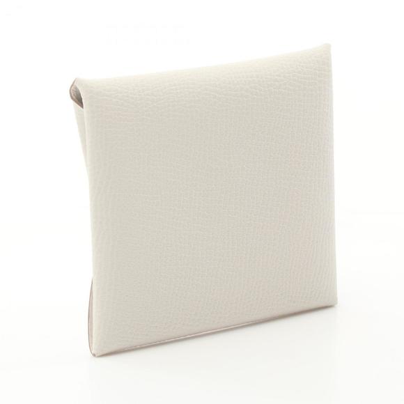 HERMES Bastia White Wallet/Coin Case Epsom Leather - Picture 3 of 6